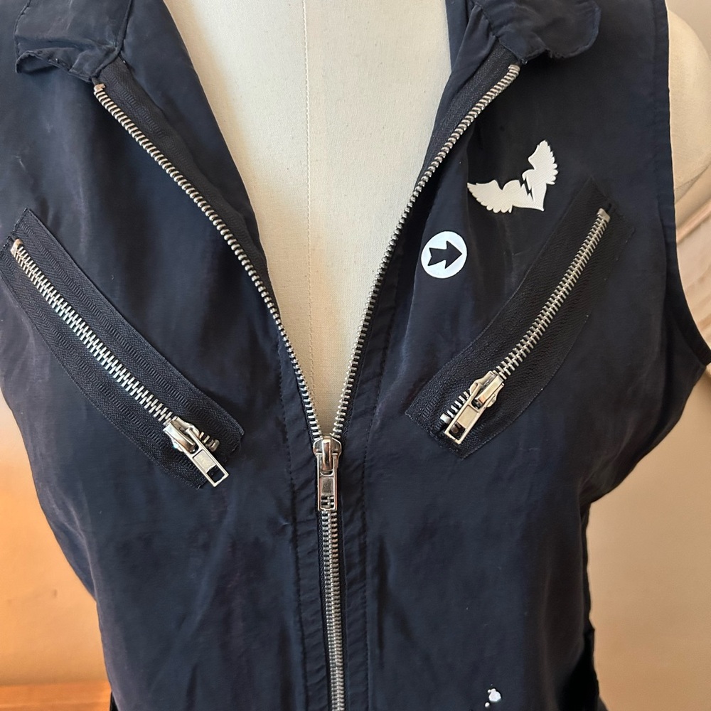 Seven Seventy Black Sleeveless zipper jumpsuit - Picture 6 of 16